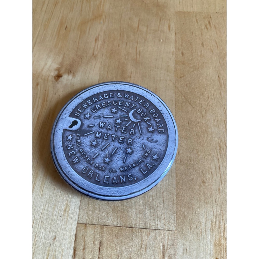New Orleans Water Meter Cover Magnet NOLA Crescent Box Souvenir 2.25 Inch